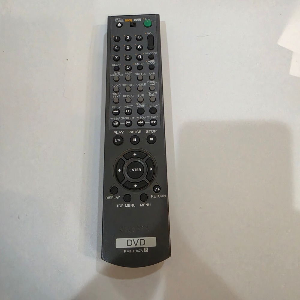 Sony DVD Remote Control RMT-D147A Black Excellent OEM Replacement